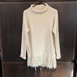 Wrangler Cream Fringe Sweater Size XS